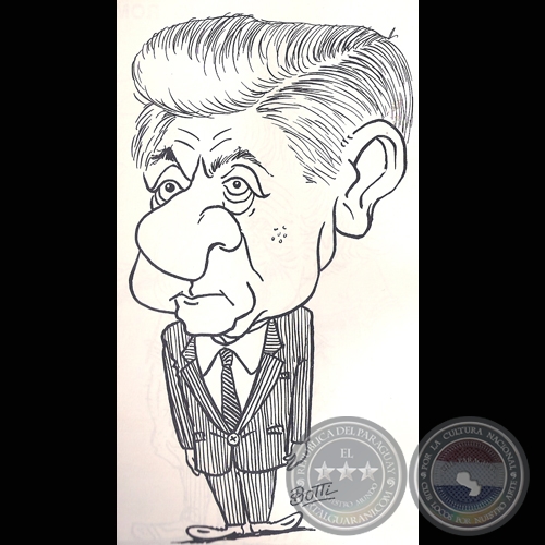 AUGUSTO ROA BASTOS - Caricatura de Botti - Año 1992